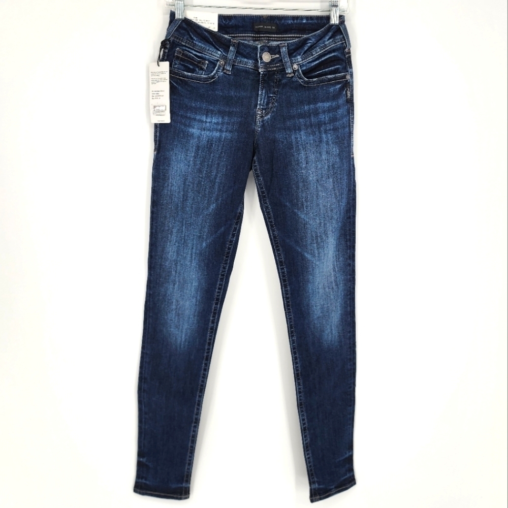 Silver NWT Suki Super Skinny Jeans Mid Rise Indigo Women's W26xL31
